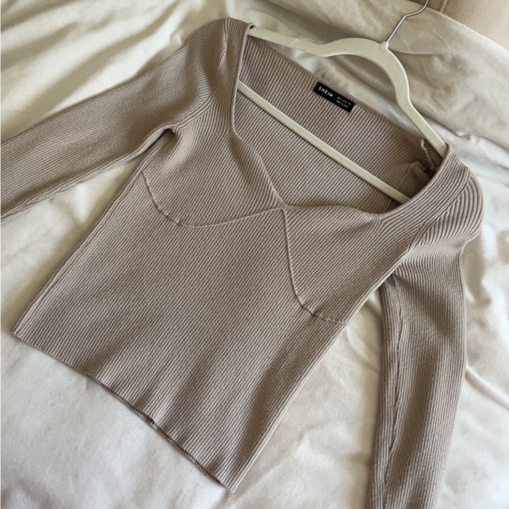 Tan cropped sweater